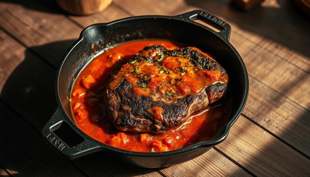 Cast Iron Skillet for Steak Pizzaiola