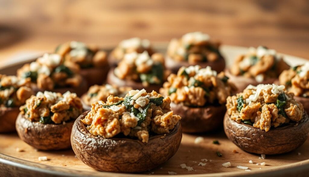 Keto-Friendly Turkey and Spinach Stuffed Mushrooms