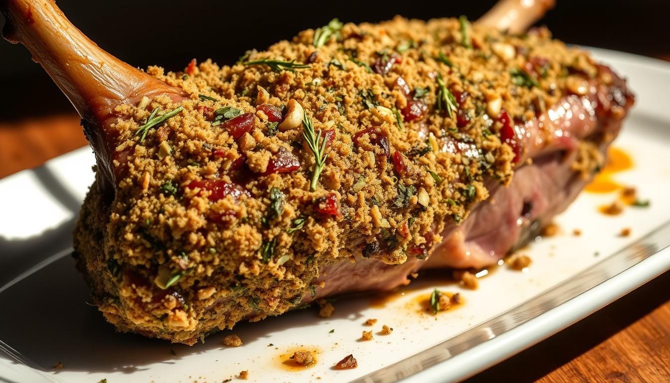 recipe for boneless herb crusted shoulder of lamb